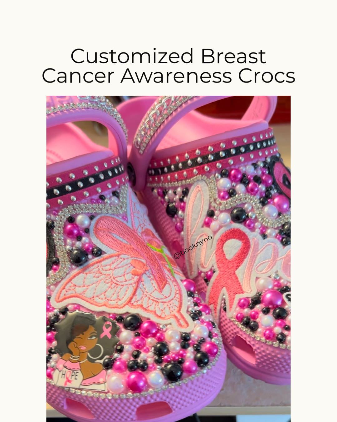 Customized Breast Cancer Awareness Crocs